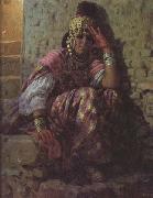 Etienne Dinet Une Ouled Nail (mk32) USA oil painting artist